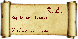 Kapéter Laura névjegykártya